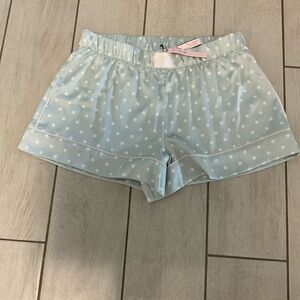 Victoria’s Secret mint & white polka dot silky pj bottoms. Size small.NWT